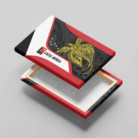 Personalised PNG Sandaun Province Canvas Wall Art Bird of Paradise Tattoo Flag Motif - Polynesian Pride