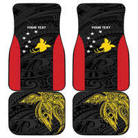 Personalised PNG Sandaun Province Car Mats Bird of Paradise Tattoo Flag Motif - Polynesian Pride