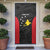 Personalised PNG Sandaun Province Door Cover Bird of Paradise Tattoo Flag Motif - Polynesian Pride