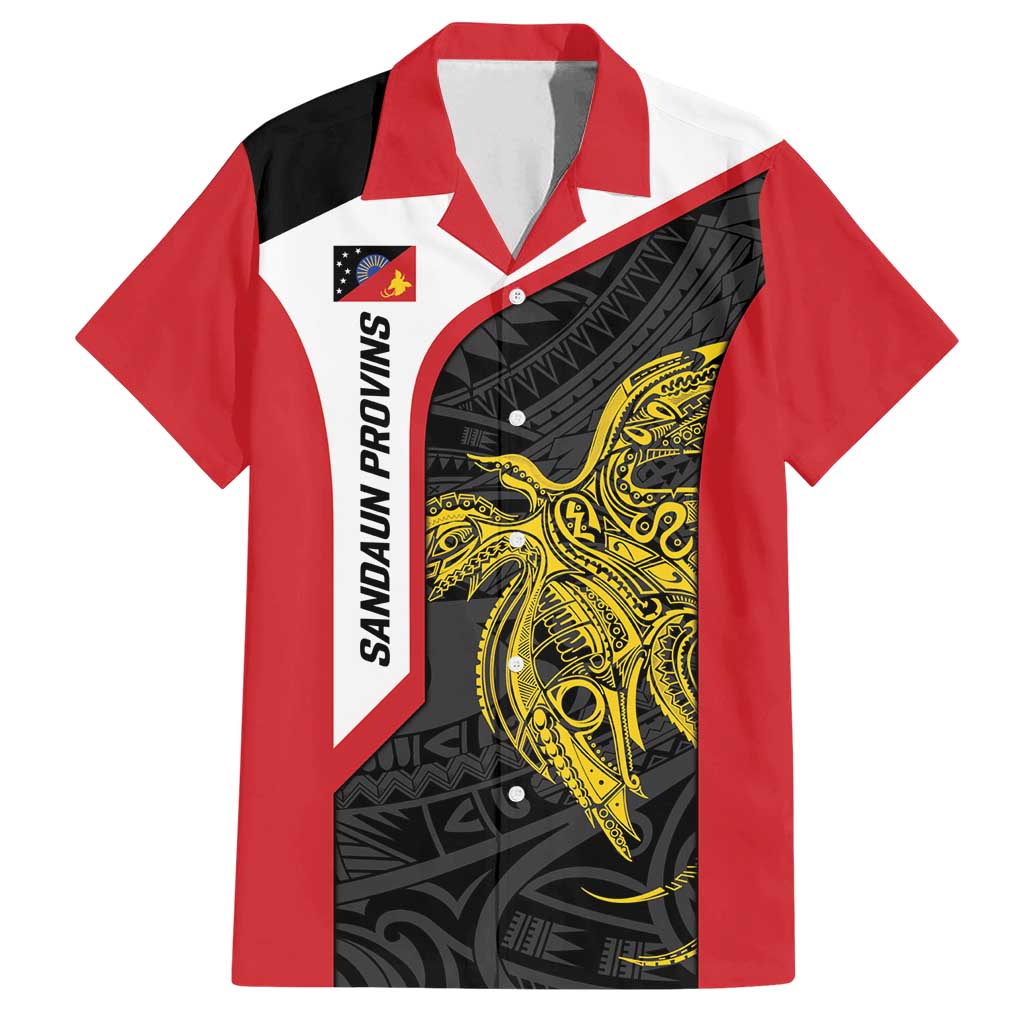 Personalised PNG Sandaun Province Family Matching Long Sleeve Bodycon Dress and Hawaiian Shirt Bird of Paradise Tattoo Flag Motif - Polynesian Pride