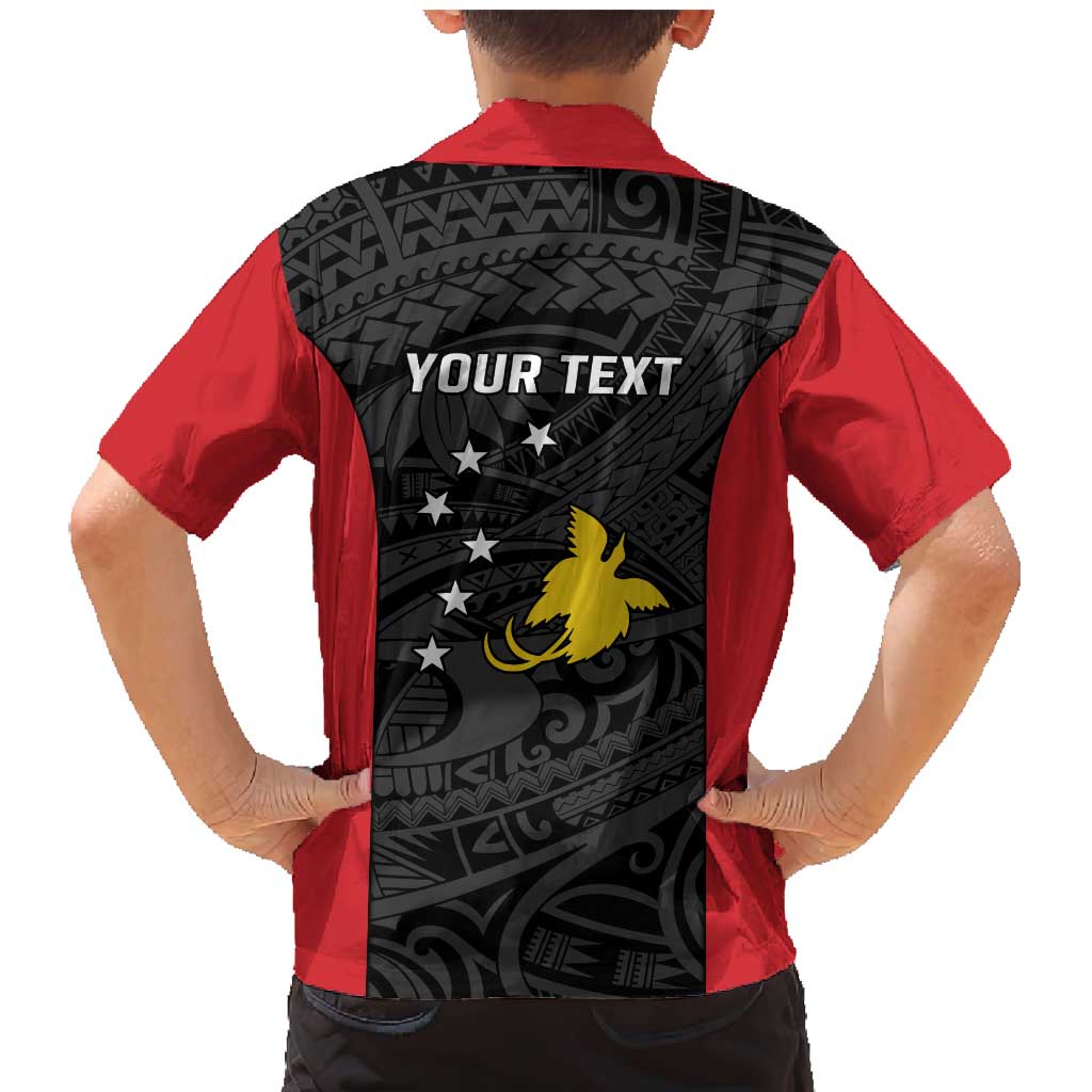 Personalised PNG Sandaun Province Family Matching Mermaid Dress and Hawaiian Shirt Bird of Paradise Tattoo Flag Motif - Polynesian Pride