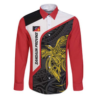 Personalised PNG Sandaun Province Family Matching Off Shoulder Short Dress and Hawaiian Shirt Bird of Paradise Tattoo Flag Motif - Polynesian Pride