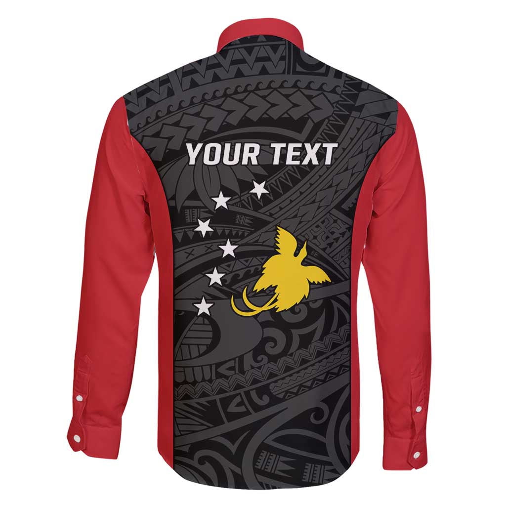 Personalised PNG Sandaun Province Family Matching Short Sleeve Bodycon Dress and Hawaiian Shirt Bird of Paradise Tattoo Flag Motif - Polynesian Pride
