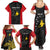 Personalised PNG Sandaun Province Family Matching Summer Maxi Dress and Hawaiian Shirt Bird of Paradise Tattoo Flag Motif - Polynesian Pride