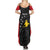 Personalised PNG Sandaun Province Family Matching Summer Maxi Dress and Hawaiian Shirt Bird of Paradise Tattoo Flag Motif - Polynesian Pride