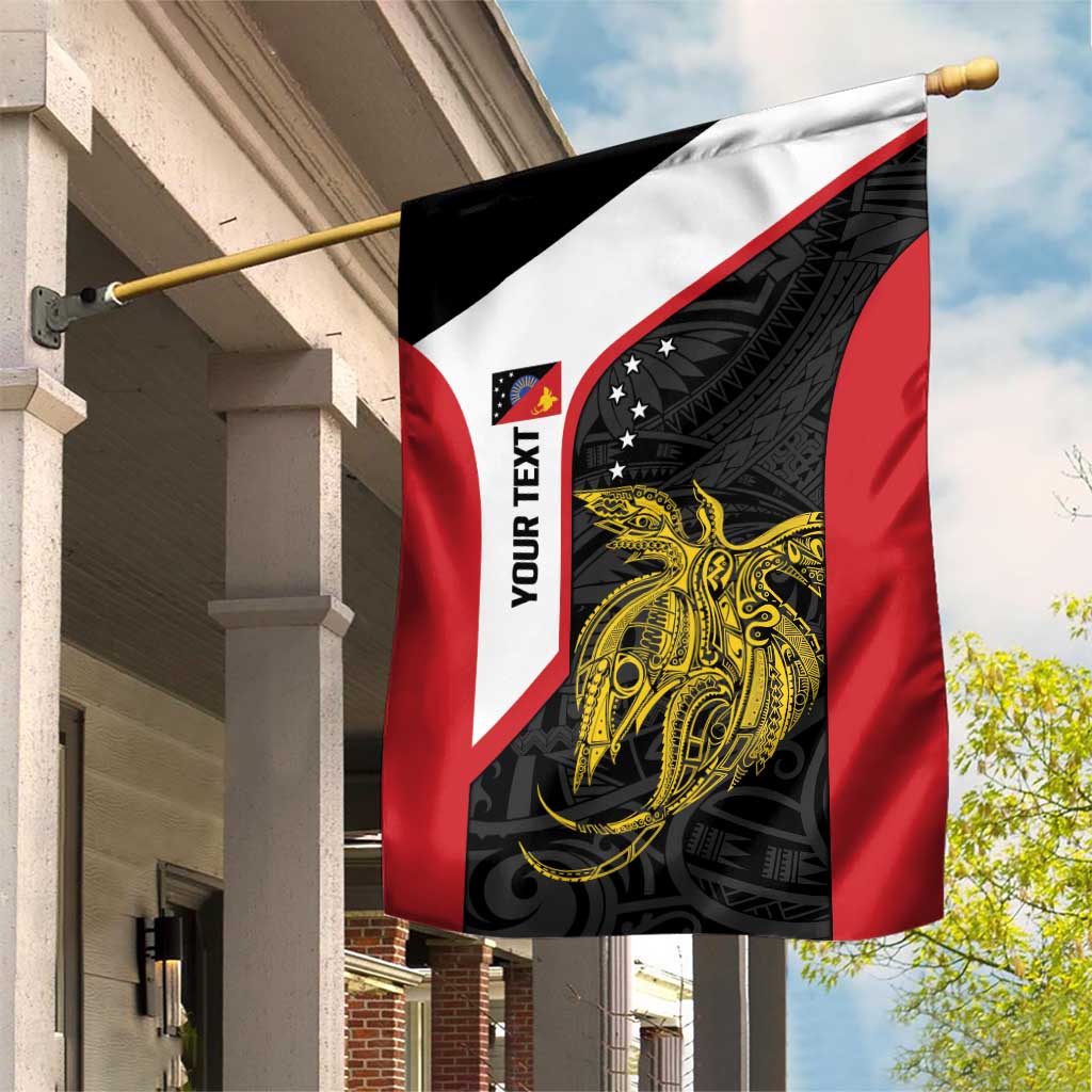 Personalised PNG Sandaun Province Garden Flag Bird of Paradise Tattoo Flag Motif - Polynesian Pride