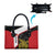 Personalised PNG Sandaun Province Leather Bag Bird of Paradise Tattoo Flag Motif - Polynesian Pride