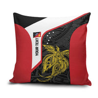 Personalised PNG Sandaun Province Pillow Cover Bird of Paradise Tattoo Flag Motif - Polynesian Pride
