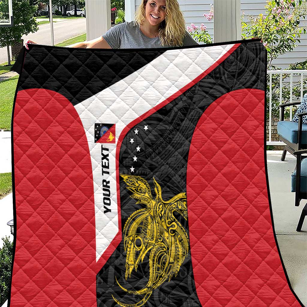 Personalised PNG Sandaun Province Quilt Bird of Paradise Tattoo Flag Motif LT9 Red - Polynesian Pride
