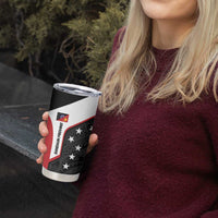 Personalised PNG Sandaun Province Tumbler Cup Bird of Paradise Tattoo Flag Motif - Polynesian Pride