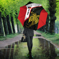 Personalised PNG Sandaun Province Umbrella Bird of Paradise Tattoo Flag Motif - Polynesian Pride