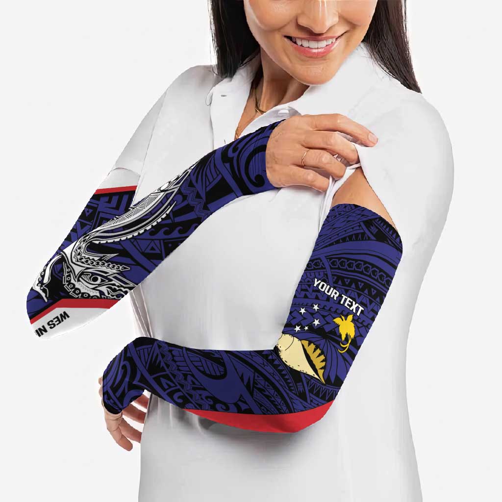 Personalised PNG West New Britain Province Arm Sleeves Bird of Paradise Tattoo Flag Motif - Polynesian Pride