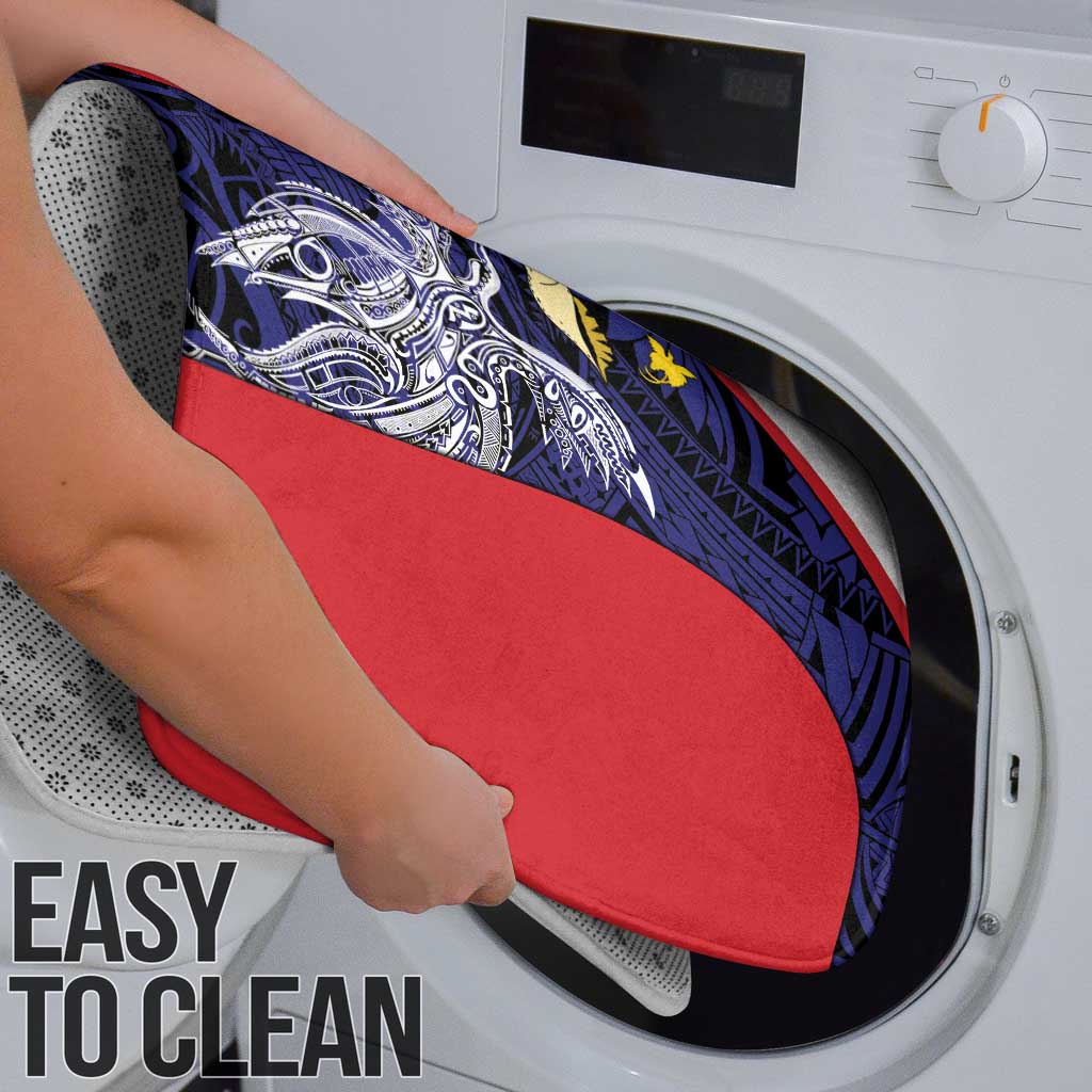 Personalised PNG West New Britain Province Bathroom Set Bird of Paradise Tattoo Flag Motif - Polynesian Pride