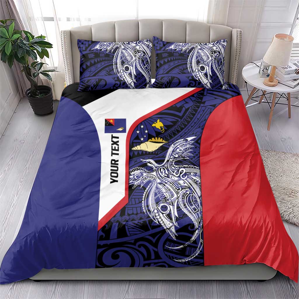 Personalised PNG West New Britain Province Bedding Set Bird of Paradise Tattoo Flag Motif - Polynesian Pride