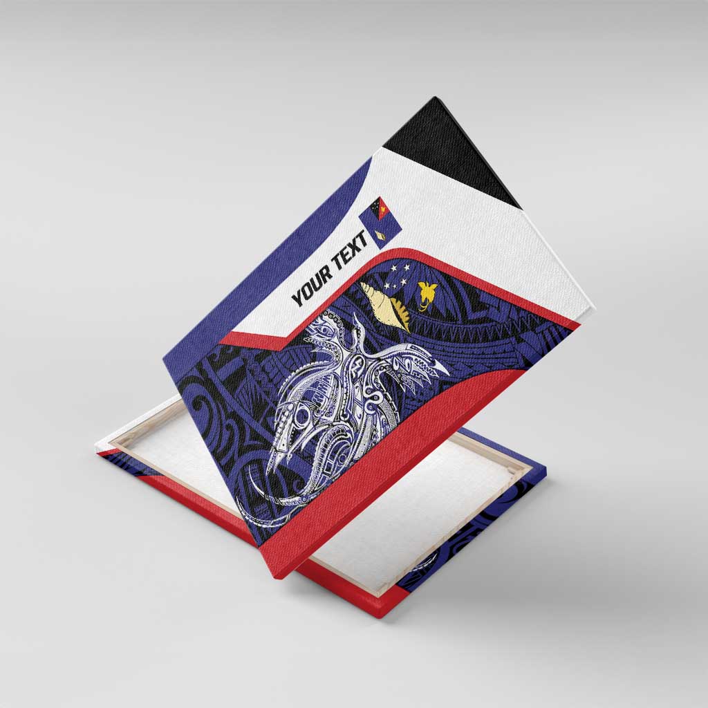 Personalised PNG West New Britain Province Canvas Wall Art Bird of Paradise Tattoo Flag Motif - Polynesian Pride