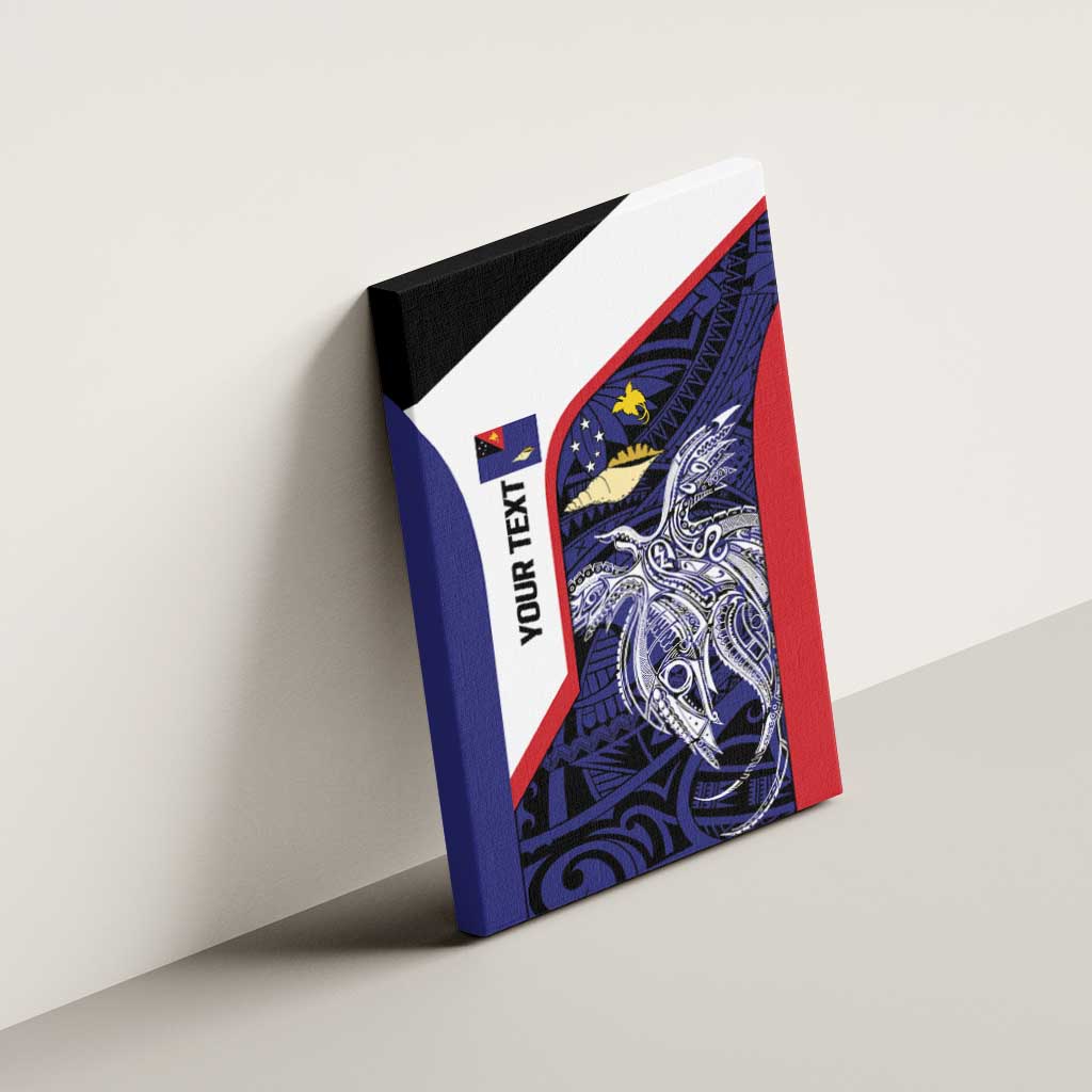 Personalised PNG West New Britain Province Canvas Wall Art Bird of Paradise Tattoo Flag Motif - Polynesian Pride