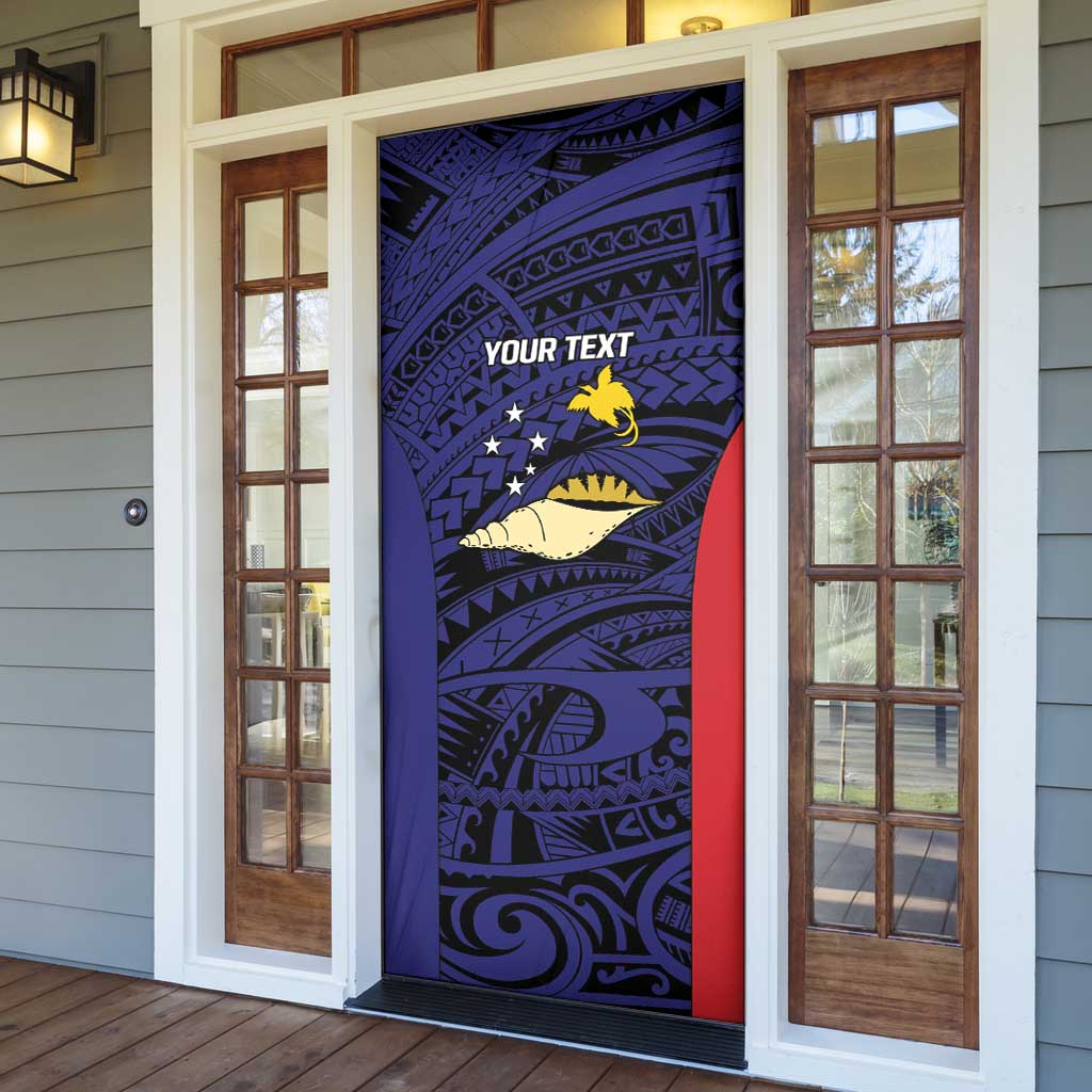 Personalised PNG West New Britain Province Door Cover Bird of Paradise Tattoo Flag Motif - Polynesian Pride