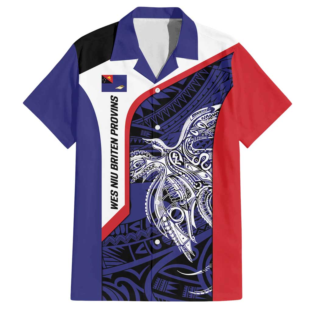 Personalised PNG West New Britain Province Family Matching Long Sleeve Bodycon Dress and Hawaiian Shirt Bird of Paradise Tattoo Flag Motif - Polynesian Pride