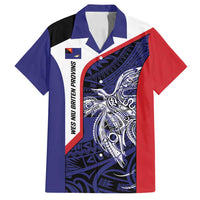 Personalised PNG West New Britain Province Family Matching Long Sleeve Bodycon Dress and Hawaiian Shirt Bird of Paradise Tattoo Flag Motif - Polynesian Pride