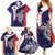 Personalised PNG West New Britain Province Family Matching Summer Maxi Dress and Hawaiian Shirt Bird of Paradise Tattoo Flag Motif - Polynesian Pride