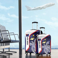 Personalised PNG West New Britain Province Luggage Cover Bird of Paradise Tattoo Flag Motif - Polynesian Pride