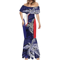 Personalised PNG West New Britain Province Mermaid Dress Bird of Paradise Tattoo Flag Motif - Polynesian Pride