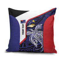 Personalised PNG West New Britain Province Pillow Cover Bird of Paradise Tattoo Flag Motif - Polynesian Pride