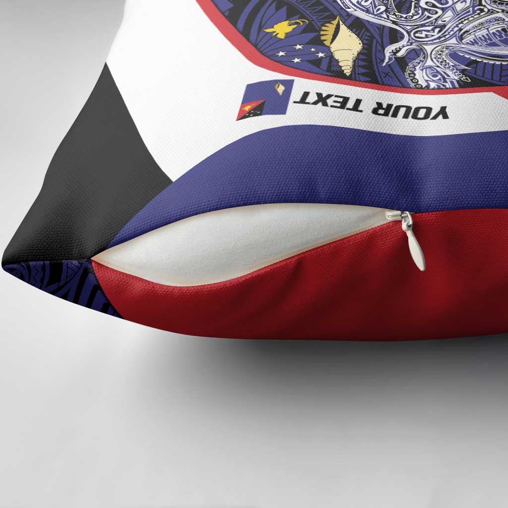 Personalised PNG West New Britain Province Pillow Cover Bird of Paradise Tattoo Flag Motif - Polynesian Pride