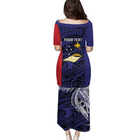 Personalised PNG West New Britain Province Puletasi Bird of Paradise Tattoo Flag Motif - Polynesian Pride