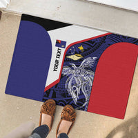 Personalised PNG West New Britain Province Rubber Doormat Bird of Paradise Tattoo Flag Motif - Polynesian Pride