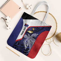 Personalised PNG West New Britain Province Tote Bag Bird of Paradise Tattoo Flag Motif - Polynesian Pride