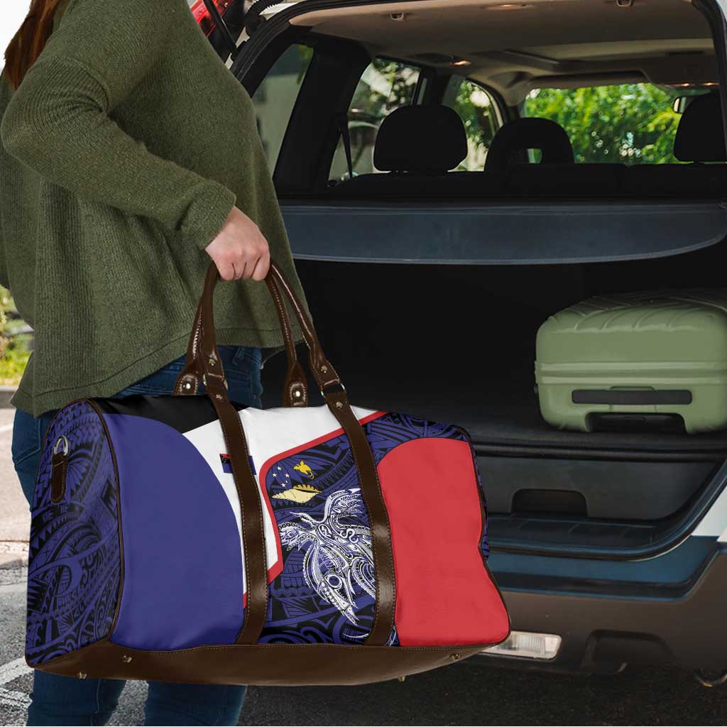 Personalised PNG West New Britain Province Travel Bag Bird of Paradise Tattoo Flag Motif - Polynesian Pride