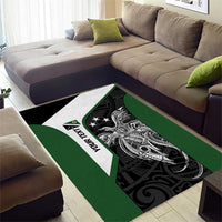 Personalised PNG Western Highlands Province Area Rug Bird of Paradise Tattoo Flag Motif - Polynesian Pride