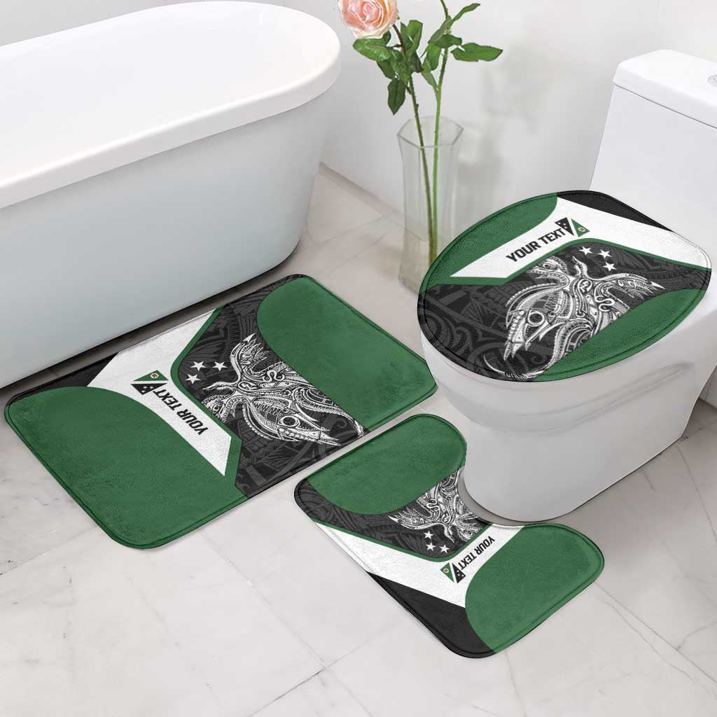 Personalised PNG Western Highlands Province Bathroom Set Bird of Paradise Tattoo Flag Motif - Polynesian Pride