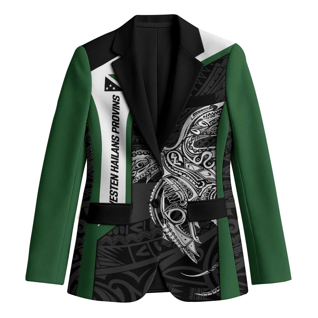 Personalised PNG Western Highlands Province Blazer Bird of Paradise Tattoo Flag Motif - Polynesian Pride