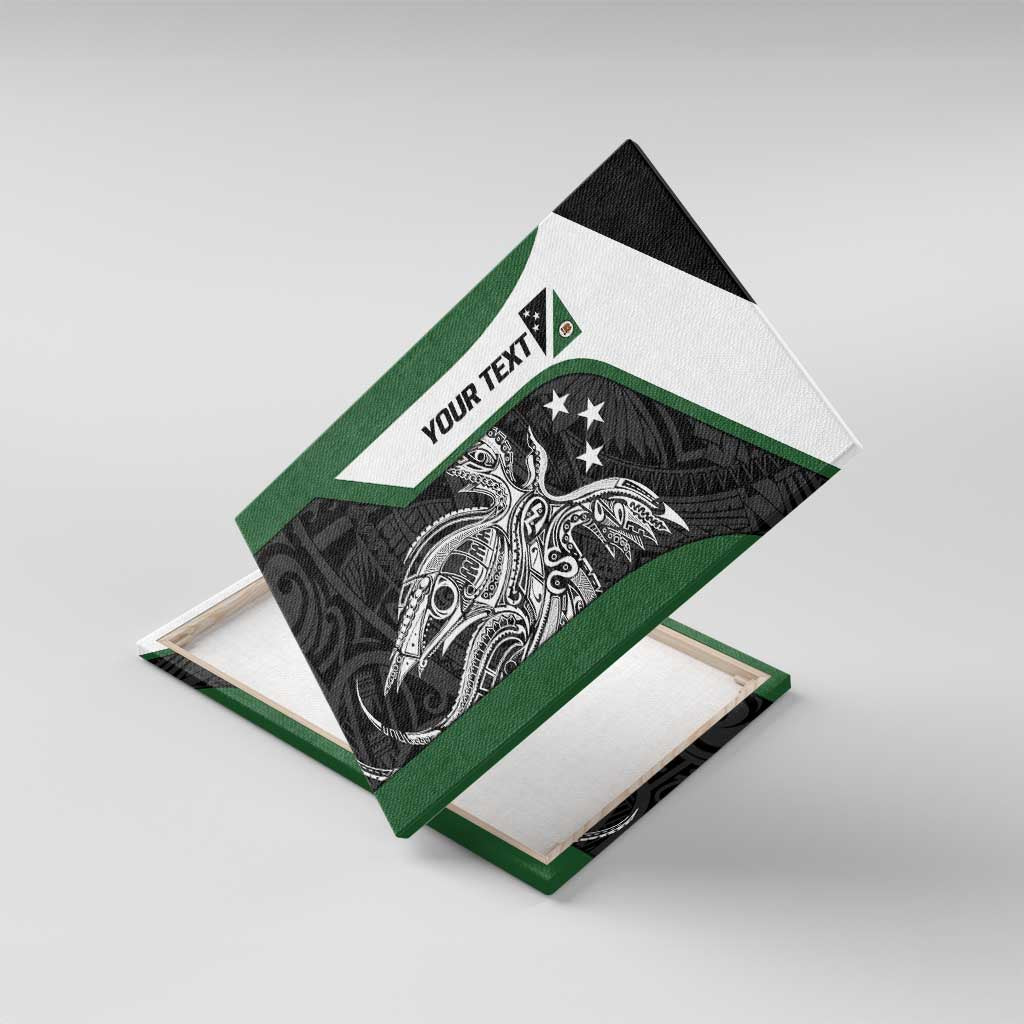 Personalised PNG Western Highlands Province Canvas Wall Art Bird of Paradise Tattoo Flag Motif - Polynesian Pride