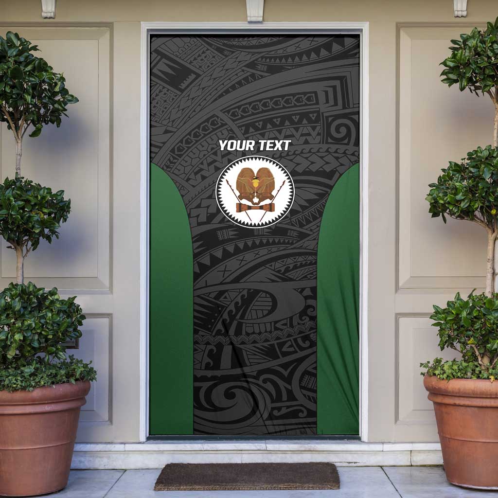 Personalised PNG Western Highlands Province Door Cover Bird of Paradise Tattoo Flag Motif - Polynesian Pride