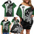 Personalised PNG Western Highlands Province Family Matching Off Shoulder Short Dress and Hawaiian Shirt Bird of Paradise Tattoo Flag Motif - Polynesian Pride
