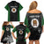 Personalised PNG Western Highlands Province Family Matching Off Shoulder Short Dress and Hawaiian Shirt Bird of Paradise Tattoo Flag Motif - Polynesian Pride