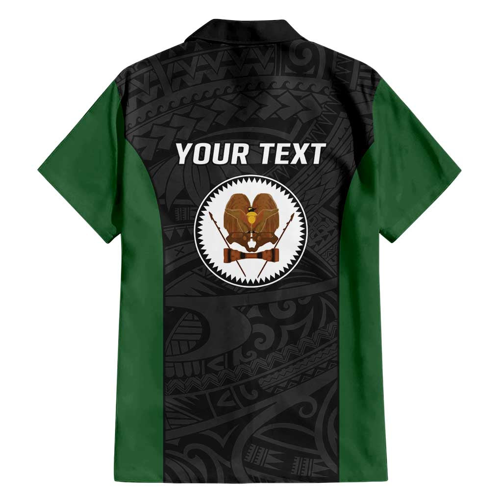 Personalised PNG Western Highlands Province Hawaiian Shirt Bird of Paradise Tattoo Flag Motif - Polynesian Pride