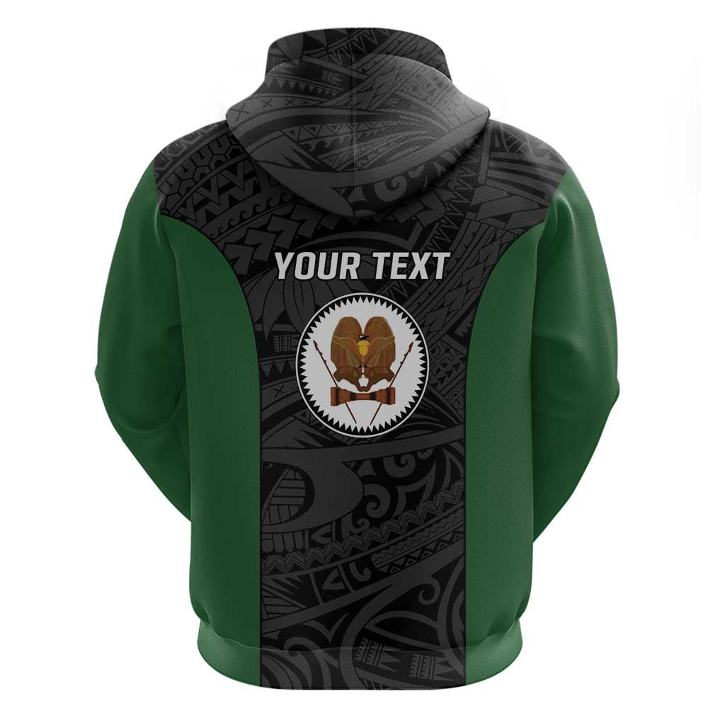 Personalised PNG Western Highlands Province Hoodie Bird of Paradise Tattoo Flag Motif - Polynesian Pride