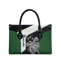 Personalised PNG Western Highlands Province Leather Bag Bird of Paradise Tattoo Flag Motif - Polynesian Pride
