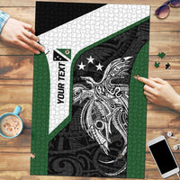 Personalised PNG Western Highlands Province Puzzle Bird of Paradise Tattoo Flag Motif - Polynesian Pride