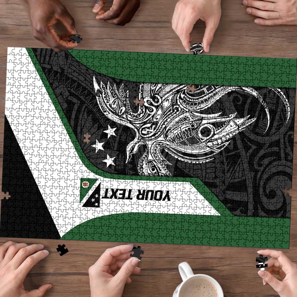 Personalised PNG Western Highlands Province Puzzle Bird of Paradise Tattoo Flag Motif - Polynesian Pride