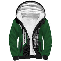 Personalised PNG Western Highlands Province Sherpa Hoodie Bird of Paradise Tattoo Flag Motif - Polynesian Pride