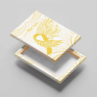 Be Bold Go Gold Polyneisan Ribbon Childhood Personalised Canvas Wall Art