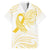 Be Bold Go Gold Polyneisan Ribbon Childhood Personalised Family Matching Off Shoulder Short Dress and Hawaiian Shirt