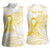 Be Bold Go Gold Polyneisan Ribbon Childhood Personalised Women Sleeveless Polo Shirt