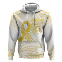 Be Bold Go Gold Polyneisan Ribbon Childhood Personalised Zip Hoodie LT9 Pullover Hoodie Gold - Polynesian Pride