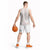 White Sunday Lotu Tamaiti Basketball Jersey Polynesian Wave Pastel Blush - Polynesian Pride